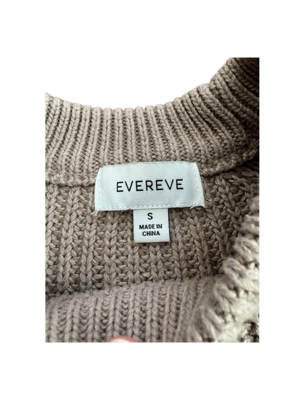 EVEREVE | Ava Classic Knit Pullover Sweater in Mauve Mushroom (Beige), Small - Picture 7 of 13